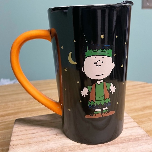 Peanuts Charlie Brown Frankenstein Halloween Travel Coffee Tall Mug - Picture 1 of 6